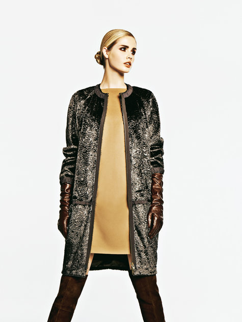 Collarless Faux Fur Coat 12/2011 #114 – Sewing Patterns | BurdaStyle.com