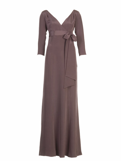 long wrap gown