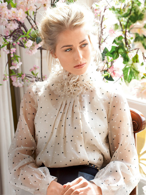 Ruffle Neck Blouse 08/2013 #104 – Sewing Patterns | BurdaStyle.com