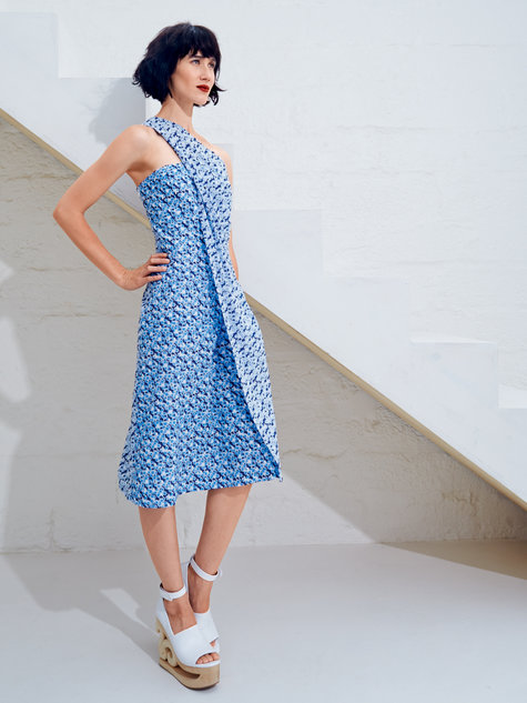 One Shoulder Dress 06/2014 #101 – Sewing Patterns | BurdaStyle.com