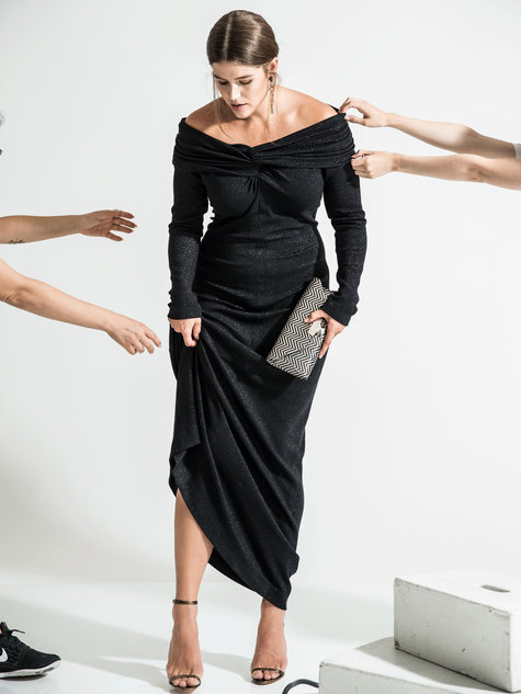 plus size off the shoulder ball gown
