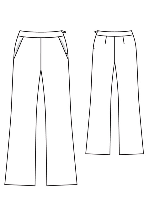 Wide Legged Trousers 02/2010 #102 – Sewing Patterns | BurdaStyle.com