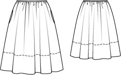 Tea Length Skirt 03/2011 #117 – Sewing Patterns | BurdaStyle.com