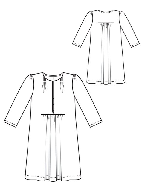 Gathered Dress 06/2012 #126 – Sewing Patterns | BurdaStyle.com