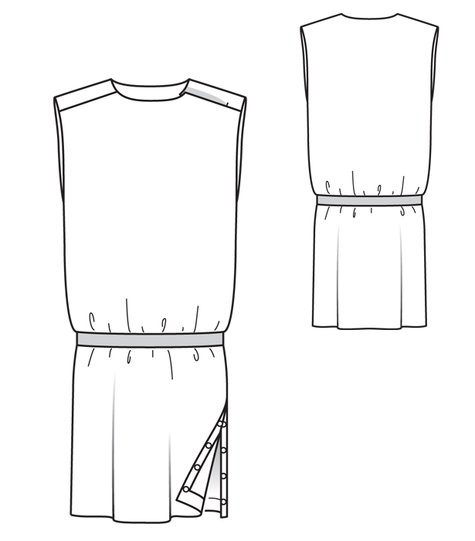 Side Slit Dress 07/2012 #107 – Sewing Patterns | BurdaStyle.com