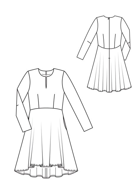 A-line Dress 08/2012 #115 – Sewing Patterns | BurdaStyle.com