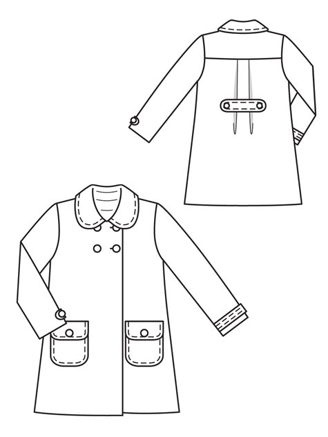 Patch Pocket Coat 09/2012 #149 – Sewing Patterns | BurdaStyle.com