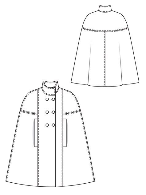 Cape (Plus Size) 10/2012 #140 – Sewing Patterns | BurdaStyle.com