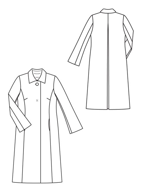 Flared Coat 10/2012 #125 – Sewing Patterns | BurdaStyle.com