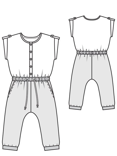 Children's Button Jumpsuit 12/2011 #140 – Sewing Patterns | BurdaStyle.com