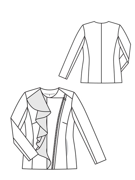 Asymmetric Zip Jacket (Plus Size) 12/2012 #145 – Sewing Patterns ...