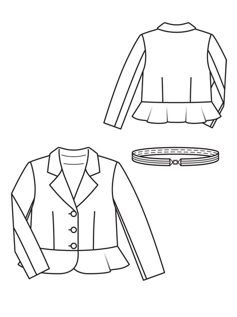 Girl's Belted Jacket 12/2012 #155 – Sewing Patterns | BurdaStyle.com