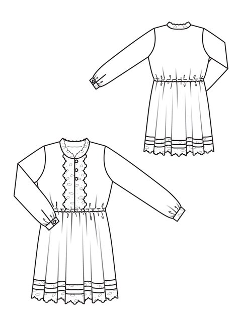 Girl's Lace Dress 12/2012 #154 – Sewing Patterns | BurdaStyle.com