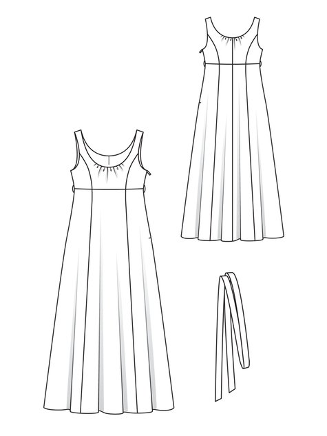 Long Empire Dress 12/2010 #126A – Sewing Patterns | BurdaStyle.com