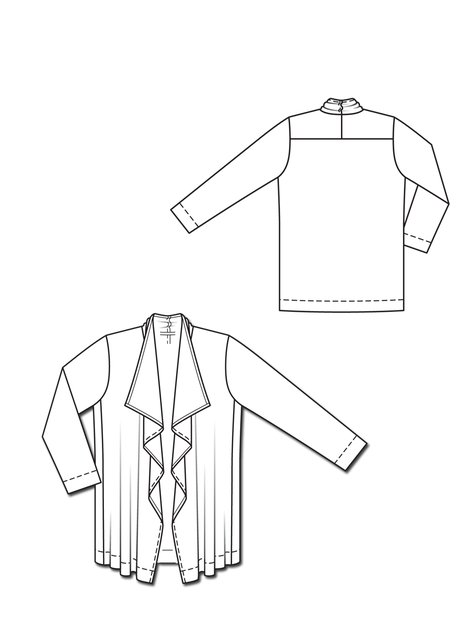 Draped Jersey Jacket (Plus Size) 01/2013 #129 – Sewing Patterns ...