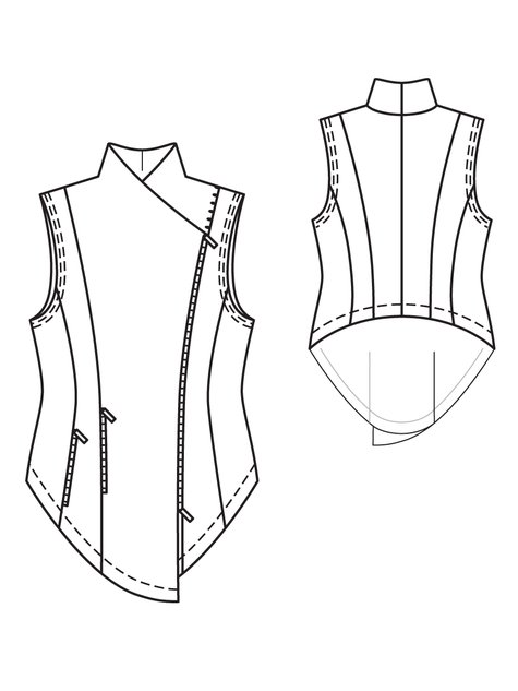 Zip-Up Vest (Plus Size) 01/2013 #131 – Sewing Patterns | BurdaStyle.com