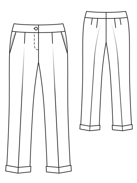 Cuffed Trousers (Plus Size) 02/2013 #143B – Sewing Patterns ...