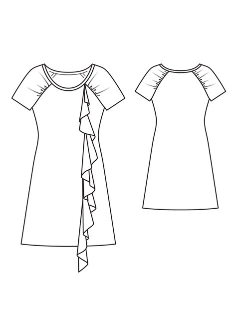 Flounce Dress 02/2013 #128 – Sewing Patterns | BurdaStyle.com