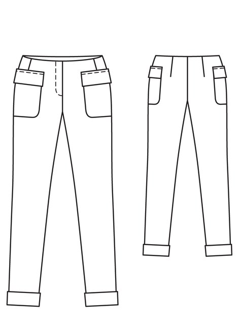 Cuffed Trousers 03/2013 #105 – Sewing Patterns | BurdaStyle.com