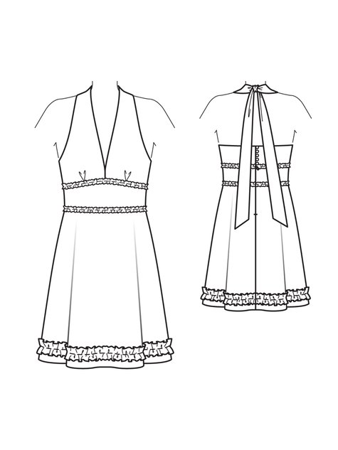 Halter Dress 04/2013 #121 – Sewing Patterns | BurdaStyle.com