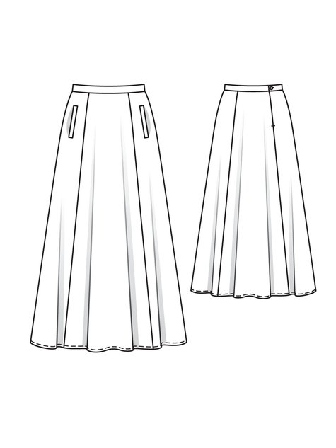 Flared Godet Skirt 04/2011 #123B – Sewing Patterns | BurdaStyle.com