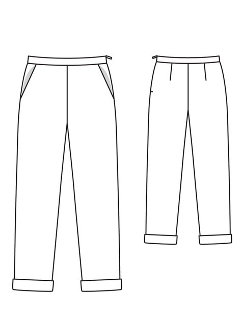 Cuffed Trousers 05/2013 #136 – Sewing Patterns | BurdaStyle.com