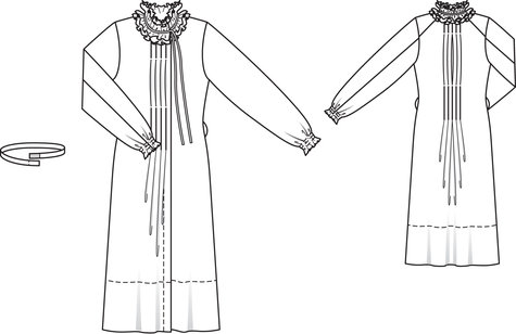 Ruffle Neck Dress 08/2013 #105 – Sewing Patterns | BurdaStyle.com