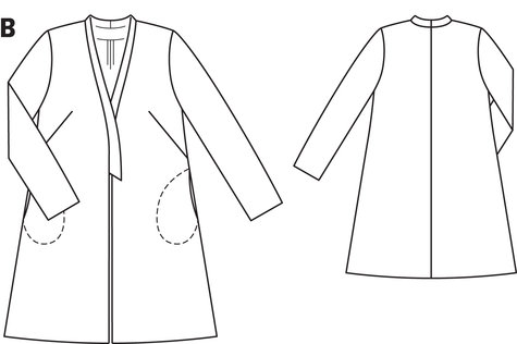 Banded Neck Blazer (Plus Size) 08/2012 #142B – Sewing Patterns ...