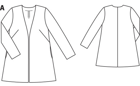 Long Blazer (Plus Size) 08/2012 #142A – Sewing Patterns | BurdaStyle.com