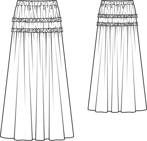 Romantic Maxi Skirt 01/2012 #117 – Sewing Patterns | BurdaStyle.com