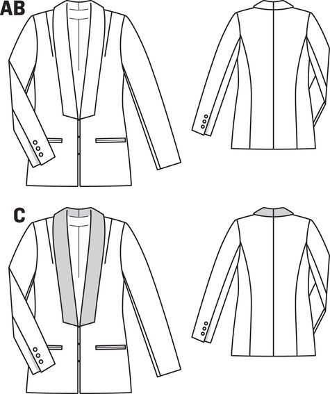 Blazer with Deep Lapels 12/2013 #105A – Sewing Patterns | BurdaStyle.com