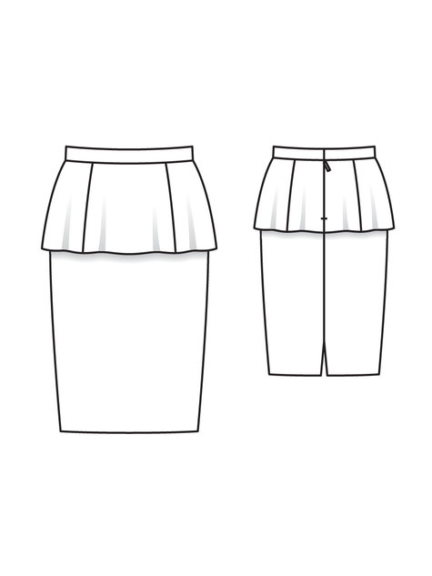 Peplum Skirt 12/2013 #117 – Sewing Patterns | BurdaStyle.com