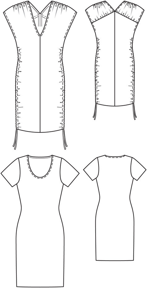 Layered Ruched Dress 02/2014 #123 – Sewing Patterns | BurdaStyle.com