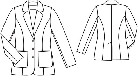 Slim Ladies' Jacket 02/2014 #107 – Sewing Patterns | BurdaStyle.com