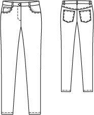 Floral Skinny Jeans 03/2014 #115 – Sewing Patterns | BurdaStyle.com
