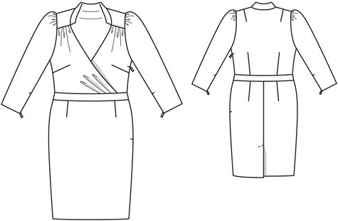Wrap Neck Dress (Plus Size) 03/2014 #134 – Sewing Patterns | BurdaStyle.com