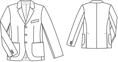 Men's Linen Jacket 04/2014 #128 – Sewing Patterns | BurdaStyle.com