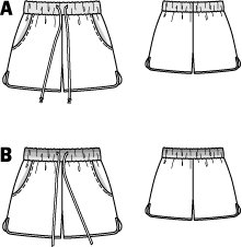 Drawstring Gym Shorts 06/2014 #116A – Sewing Patterns | BurdaStyle.com