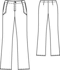 Twill Bootcut Pants #105 – Sewing Patterns | BurdaStyle.com