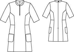 Split Neck Dress 09/2014 #101 – Sewing Patterns | BurdaStyle.com