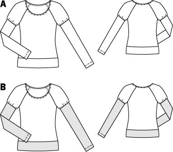 Two Tone Long Sleeved Tee 11/2014 #113B – Sewing Patterns | BurdaStyle.com