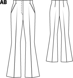 Flared Pants 03/2015 #113A – Sewing Patterns | BurdaStyle.com