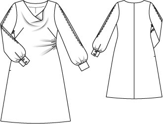 Waterfall Dress (Plus Size) 03/2015 #136 – Sewing Patterns | BurdaStyle.com