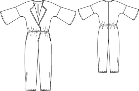 Trumpet Sleeve Jumpsuit 04/2015 #109 – Sewing Patterns | BurdaStyle.com