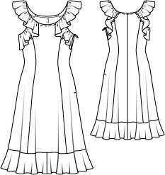 Flounce Dress 05/2015 #110 – Sewing Patterns | BurdaStyle.com