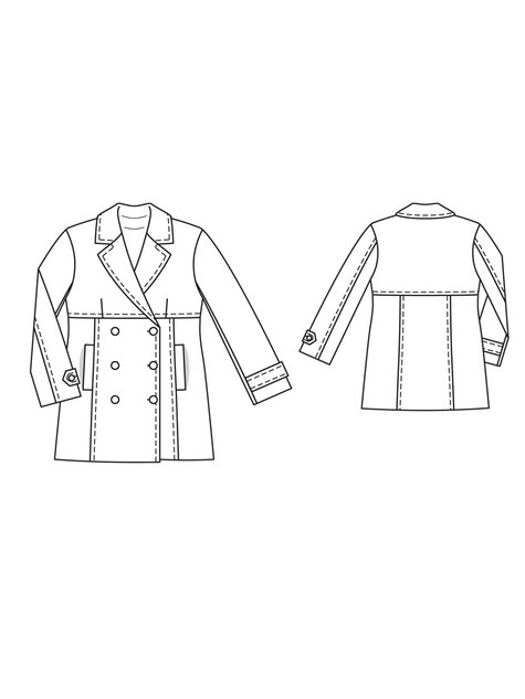Pea Coat (Plus Size) 02/2010 #132 – Sewing Patterns | BurdaStyle.com