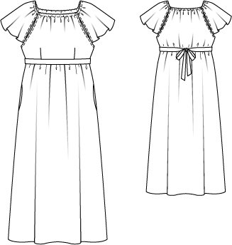 Short Sleeve Maxi Dress (Plus Size) 07/2015 #134 – Sewing Patterns ...