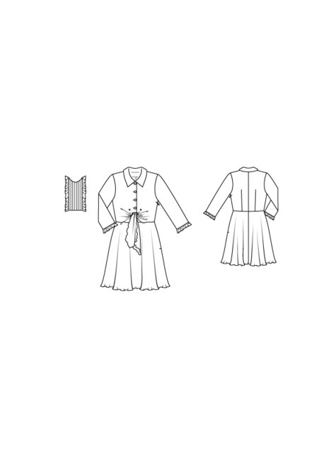 Collared and Ruffled Dress 09/2015 #111 – Sewing Patterns | BurdaStyle.com