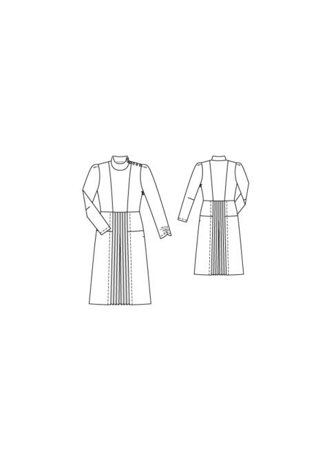 Pleated Skirt Dress 10/2015 #116 – Sewing Patterns | BurdaStyle.com