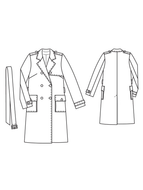 Trench Coat 10/2015 #129 – Sewing Patterns | BurdaStyle.com